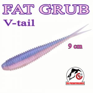 Set 5 năluci Grub pentru biban, șalău, știucă,  FAT GRUB 9, 9cm,  Cod: FG9C001