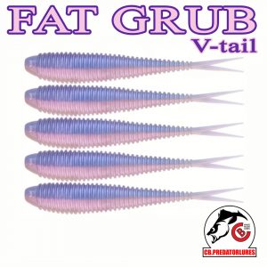 Alternative view of Set 5 năluci Grub pentru biban, șalău, știucă,  FAT GRUB 9, 9cm,  Cod: FG9C001