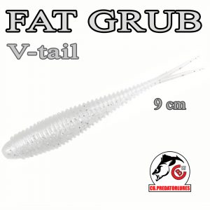 Set 5 năluci Grub pentru biban, șalău, știucă,  FAT GRUB 9, 9cm,  Cod: FG9C002