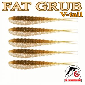 Alternative view of Set 5 năluci Grub pentru biban, șalău, știucă,  FAT GRUB 9, 9cm,  Cod: FG9C003