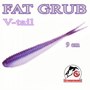 Set 5 năluci Grub pentru biban, șalău, știucă,  FAT GRUB 9, 9cm,  Cod: FG9C005