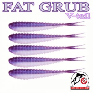 Alternative view of Set 5 năluci Grub pentru biban, șalău, știucă,  FAT GRUB 9, 9cm,  Cod: FG9C005