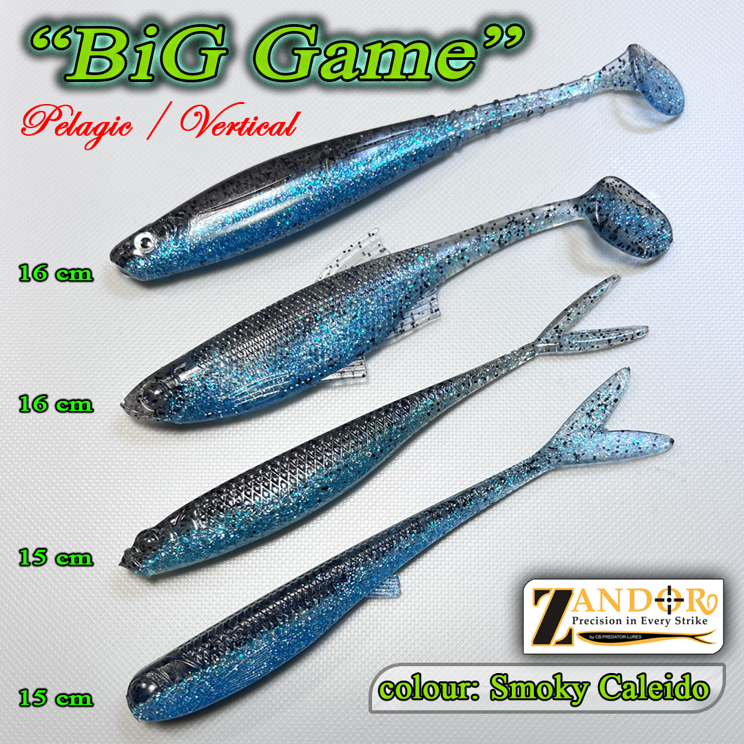 KIT BIG GAME pentru pelagic șalău, știucă, somn - 15cm/16cm, Cod: BG16D032, Culoare: Smoky Caleido