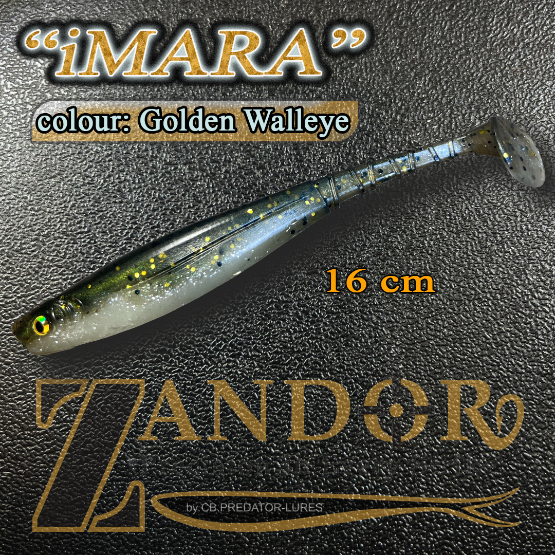 Shad pentru șalău, știucă, somn - iMARA, 16cm, Cod: IM16GW