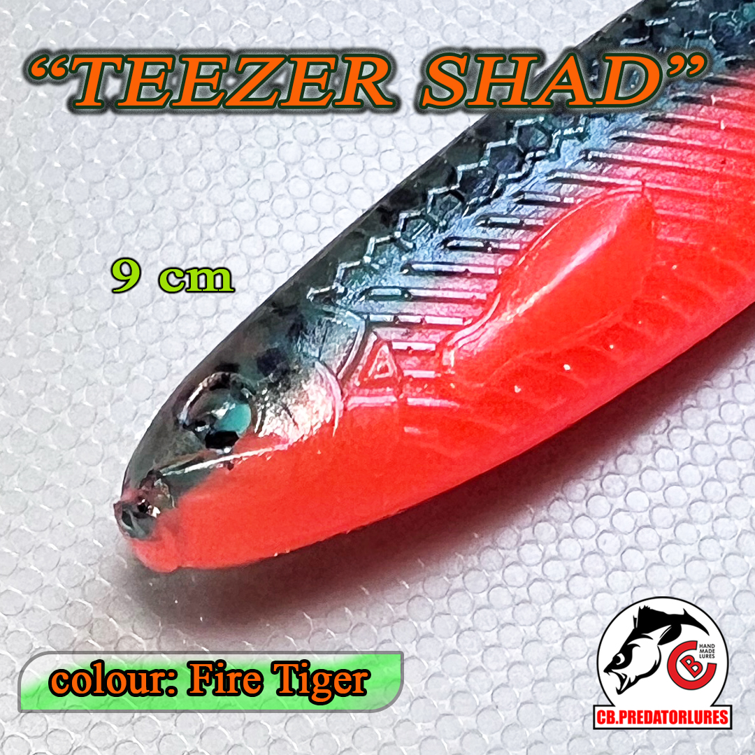 Set 5 năluci Shad pentru șalău, știucă, biban, avat, TZ9, 9cm, Cod: TZ9D009 - imagine 4